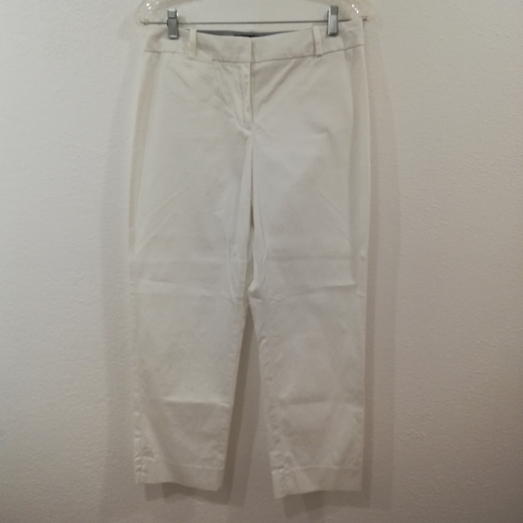 Talbots Pants - Talbots White Cotton Stretch Curvy Pants Size 6